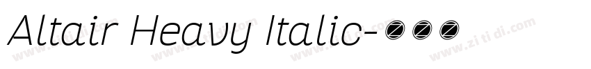 Altair Heavy Italic字体转换